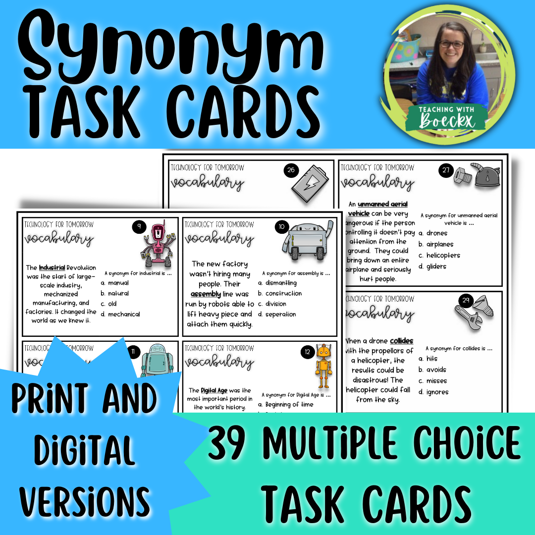 Synonyms Common Core ELA Center by Creatively Crazy With Learning