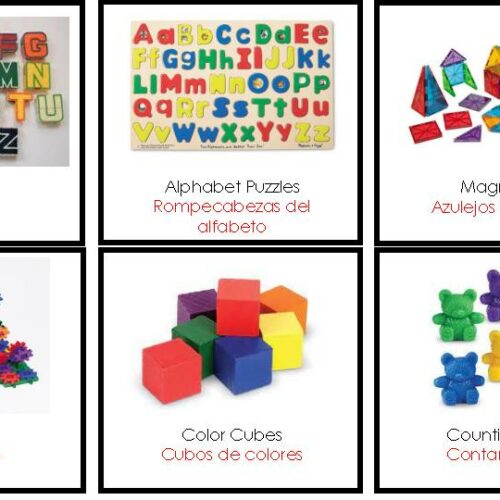 Table Toy Center ECERS Labels in English and Spanish's featured image