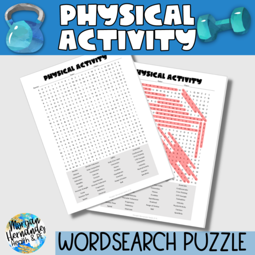 Physical Activity Word Search's featured image
