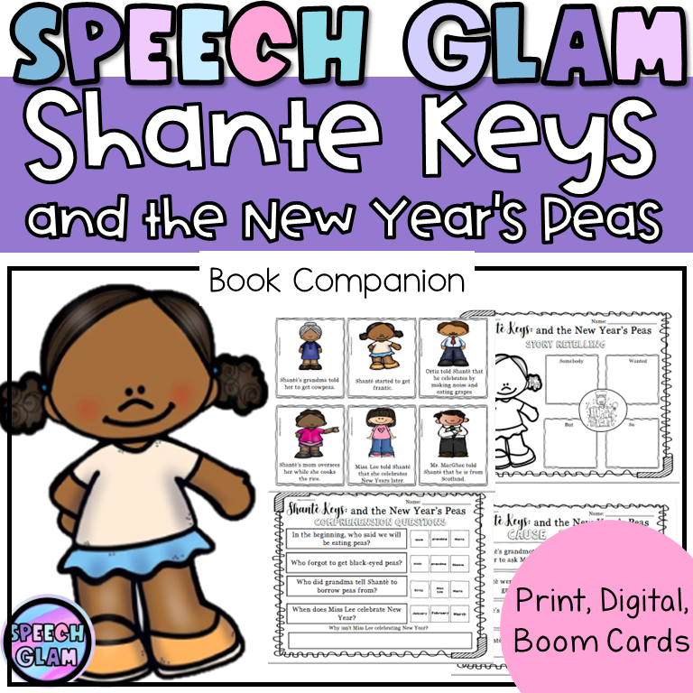 Shante Keys and the New Year's Peas Book Companion (+Digital/Boom Cards)