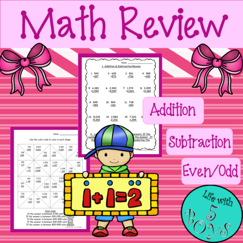 Math Worksheets for Addition and Subtraction's featured image