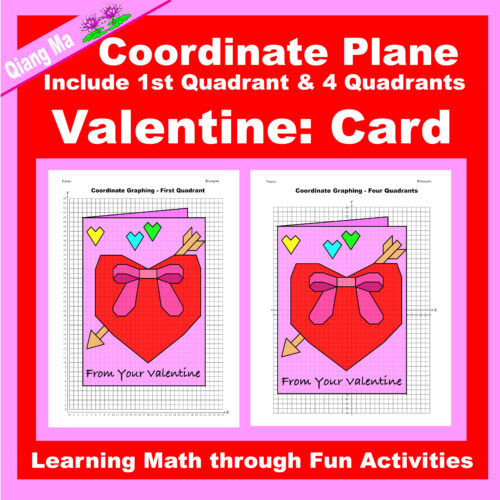 Valentine Coordinate Plane Graphing Picture: Card's featured image