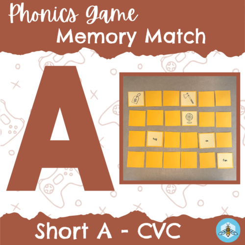 Memory Match Game - Short A Phonics Practice's featured image