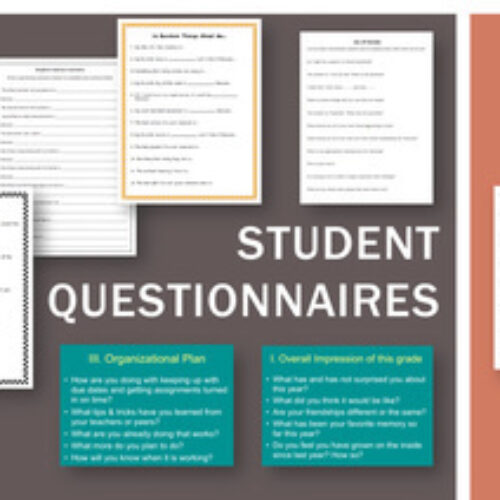 Student Questionnaires (Surveys, Conversation Starters, & Goal Setting)'s featured image