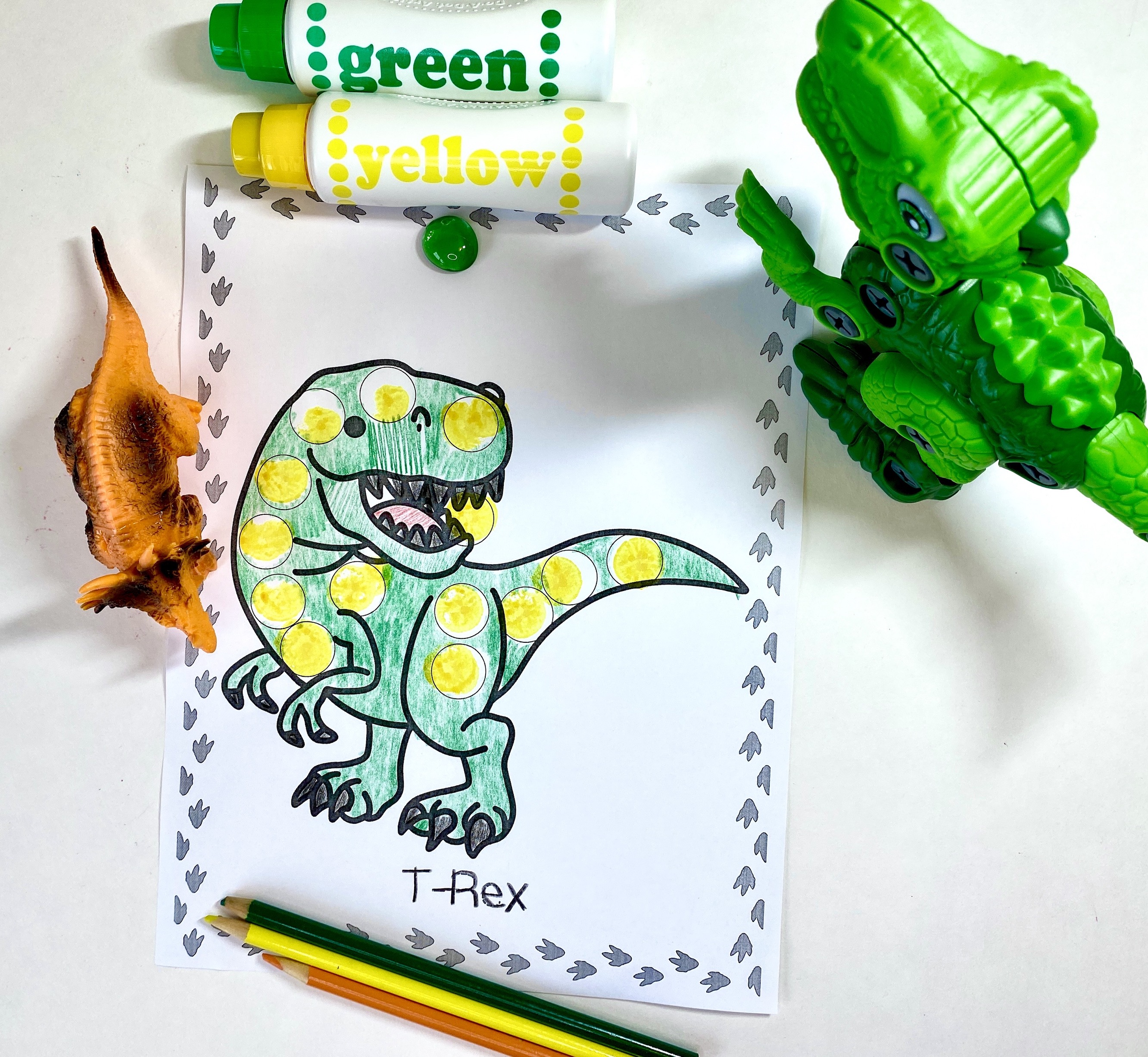 Dinosaur Do A Dot Art Packet - Classful