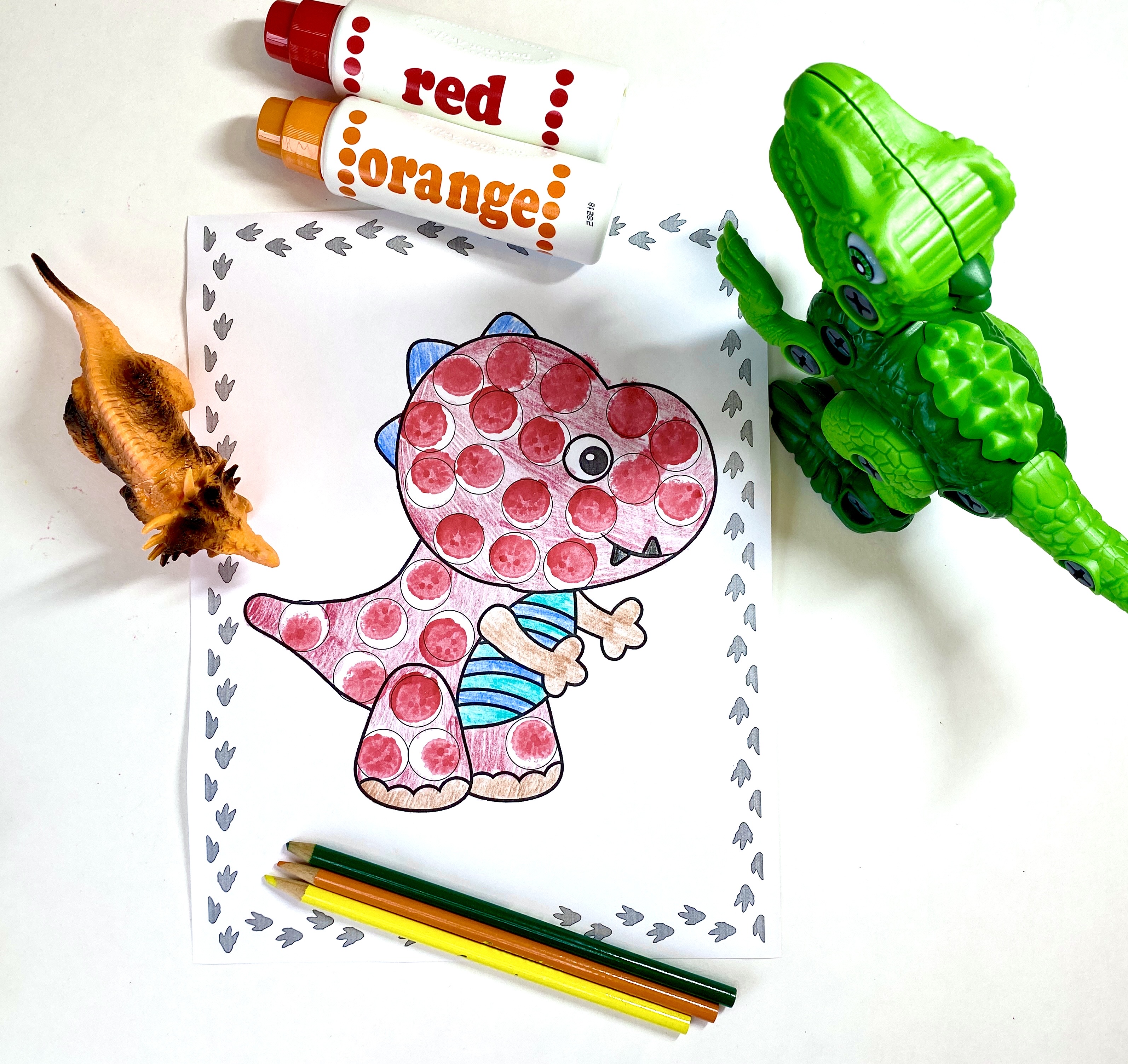 Dinosaur Do A Dot Art Packet - Classful
