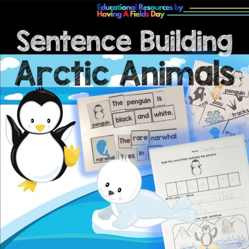 Sentence Building Tiles and Worksheets | Arctic and Antarctic Animals's featured image