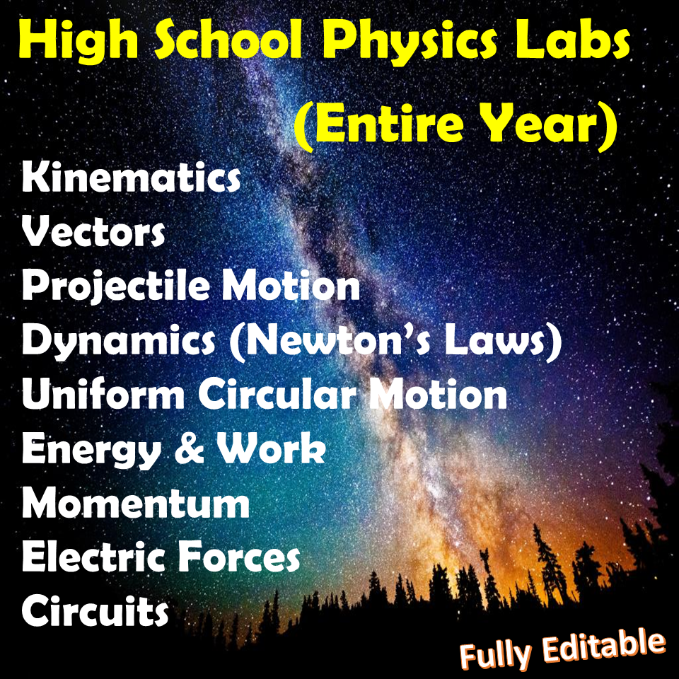 HIGH SCHOOL PHYSICS | Entire Year Lab Bundle