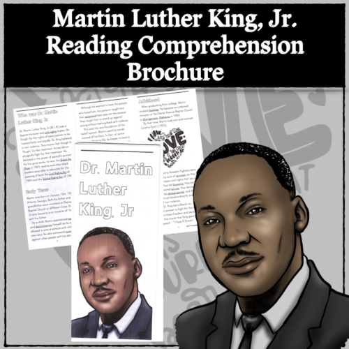 Martin Luther King Jr Biography Brochure with Reading Comprehension's featured image