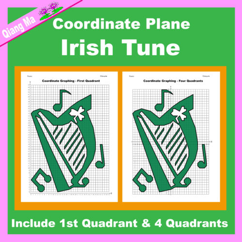 St. Patrick's Day Coordinate Plane Graphing Picture: Irish Tune's featured image