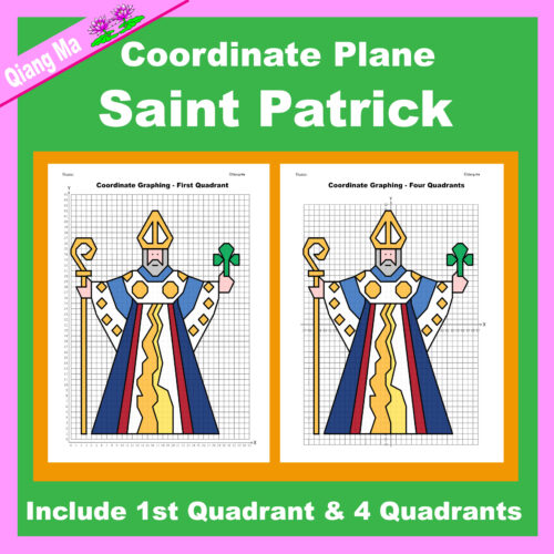 St. Patrick's Day Coordinate Plane Graphing Picture: Saint Patrick's featured image