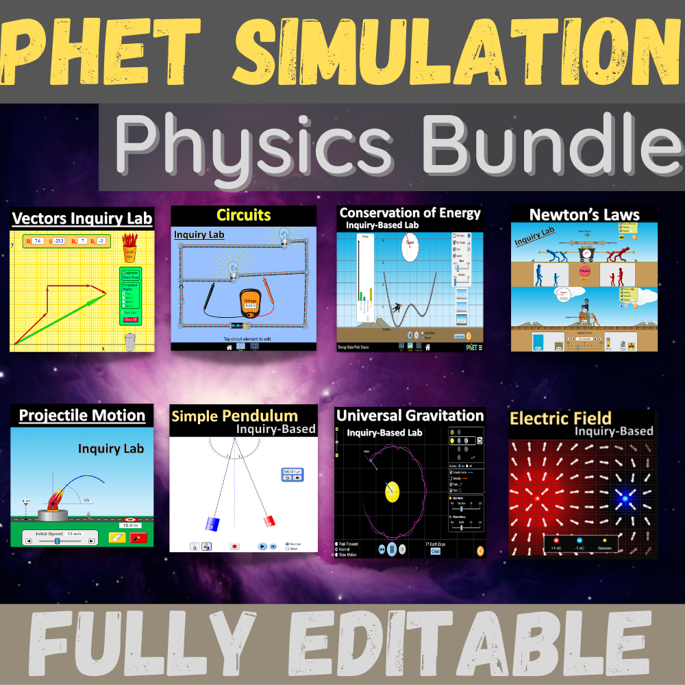 Physics Phet Simulation Bundle (Inquiry Based)