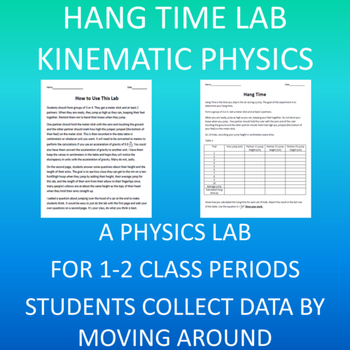 Physics and Kinematics Hang Time Lab: Get Students Jumping to Collect Data's featured image