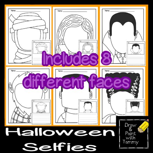 Halloween Selfies Finish the Portrait Drawing with Draw and Write Pages Art Sub's featured image
