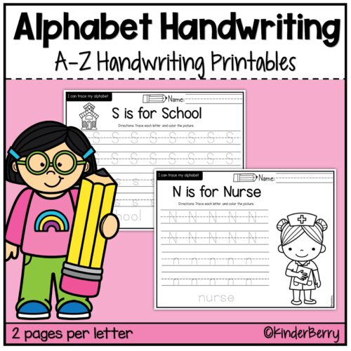 Alphabet Handwriting Practice A-Z | Writing Letters Tracing and Print Worksheets's featured image