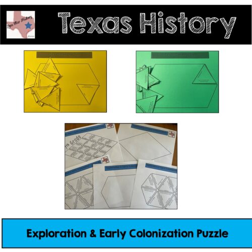 Texas History Great Depression & WWII Diamond Puzzle with digital version -  Classful