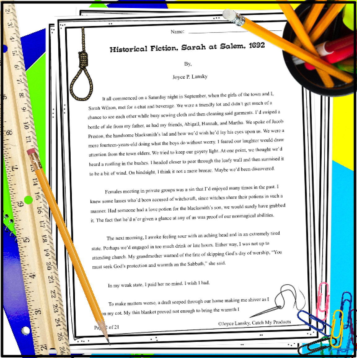 Salem Witch Trials Reading Passage and Questions - Classful