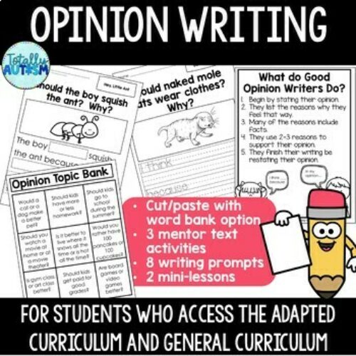 Differentiated Opinion Writing | Special Education's featured image
