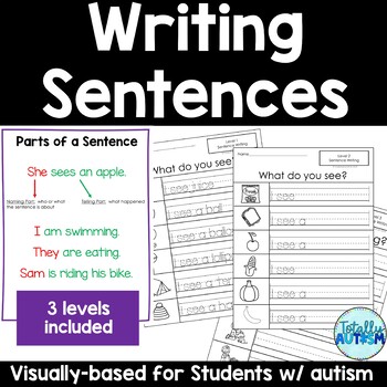 Writing Sentences | Special Education | Writing Complete Sentences