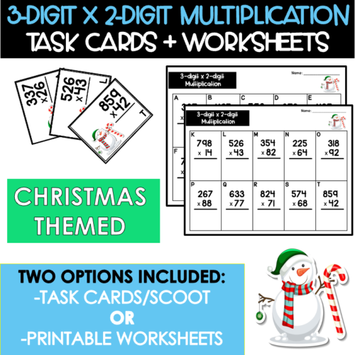 Multi-digit Multiplication 3D x 2D - CHRISTMAS's featured image