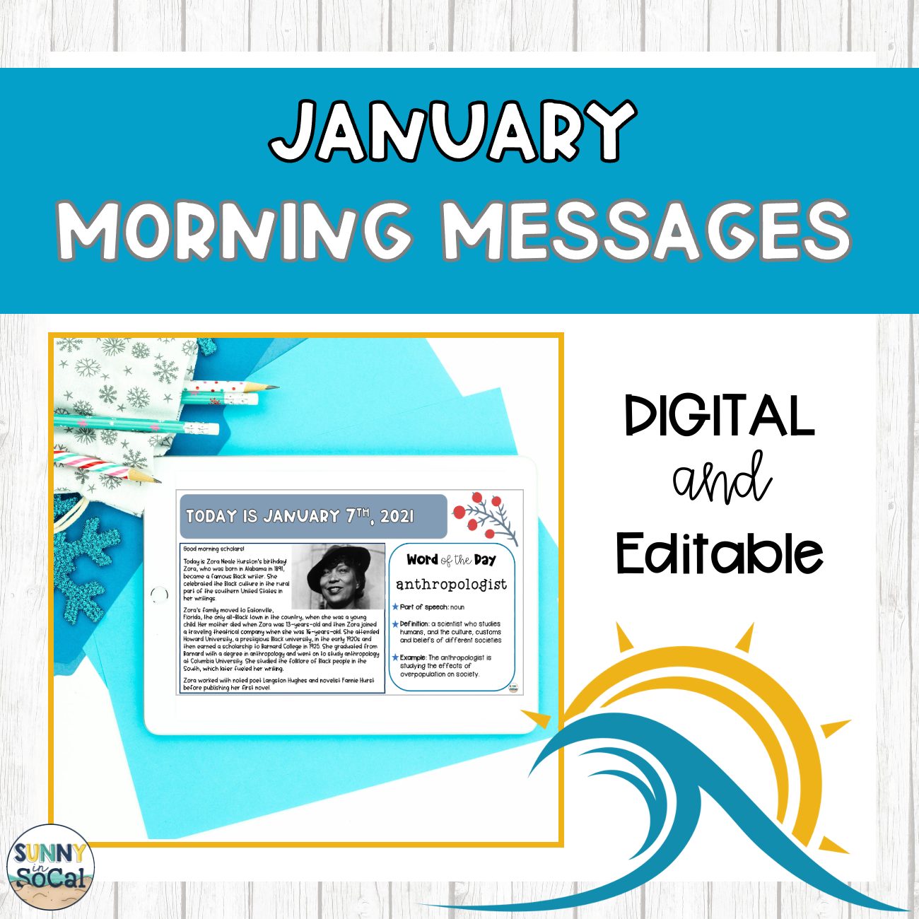 Morning Meeting Messages | January
