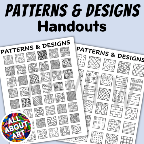 Patterns and Art Designs for doodling or Zentangle drawing's featured image
