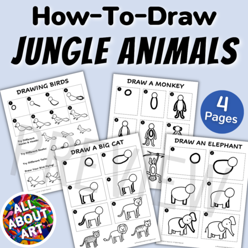How To Draw Jungle Animals - Easy Directed Drawing Tutorials's featured image
