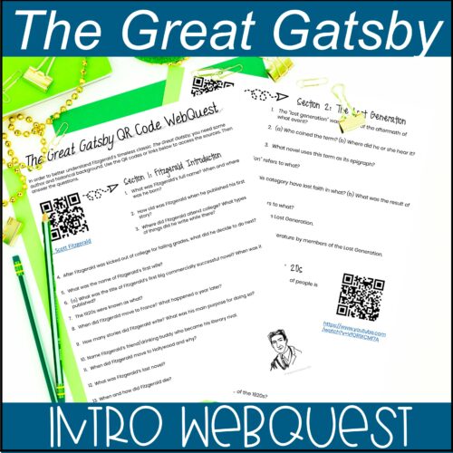 The Great Gatsby Introduction QR Code Webquest's featured image