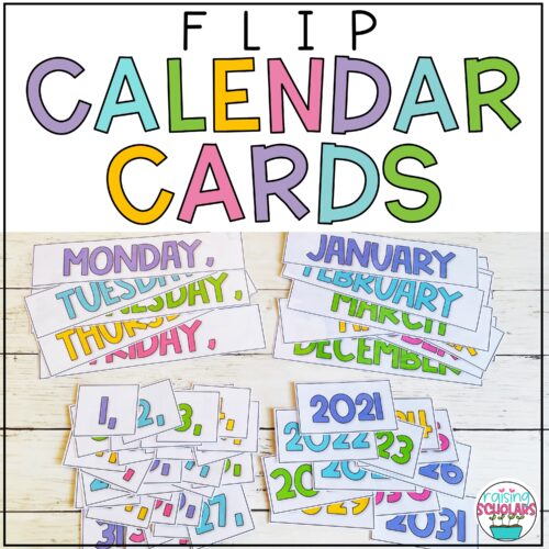 Daily Flip Calendar Cards Pocket Chart 2021-2031 | English & Spanish -  Classful