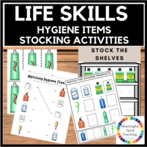 Personal Hygiene Life Skills Stock the Shelves Worksheets's featured image