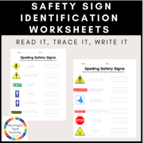 Life Skills Community Safety Signs: Read, Trace and Write's featured image
