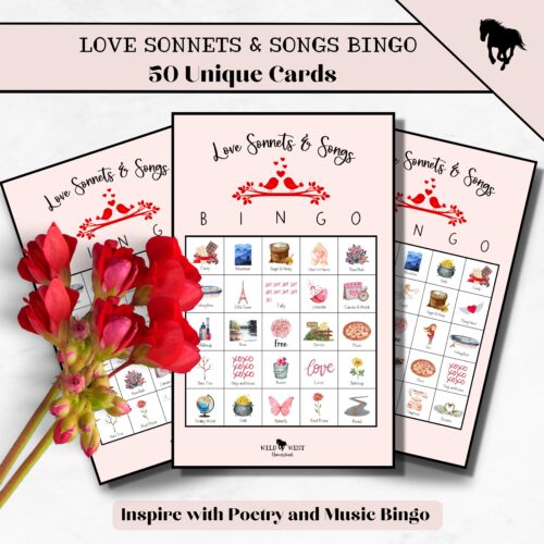 Valentine's Bingo, Love Sonnets & Songs Bingo, Love Bingo's featured image