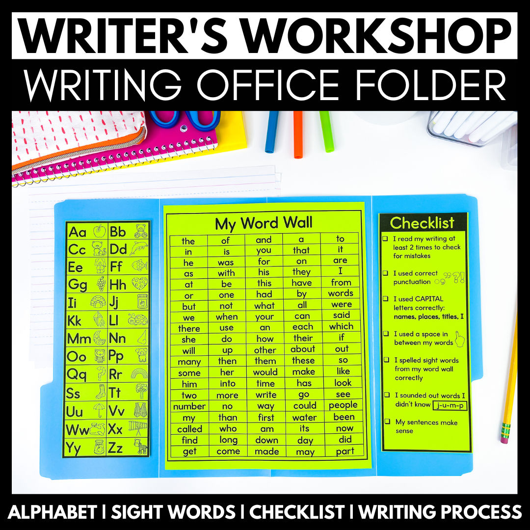 A Writer's Workshop Folder {PK-1}  Writing workshop, Writers workshop  folders, Writer workshop