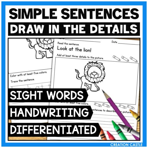 Writing Simple Sentences with Sight Words Worksheets's featured image