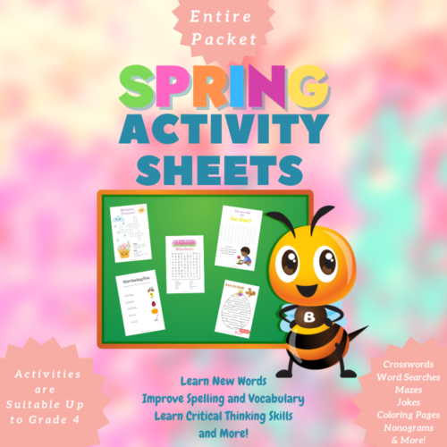 Spring Activity Sheets: Learn Spelling, Vocabulary and Critical Thinking with a Spring Season Theme, Grades K - 4's featured image