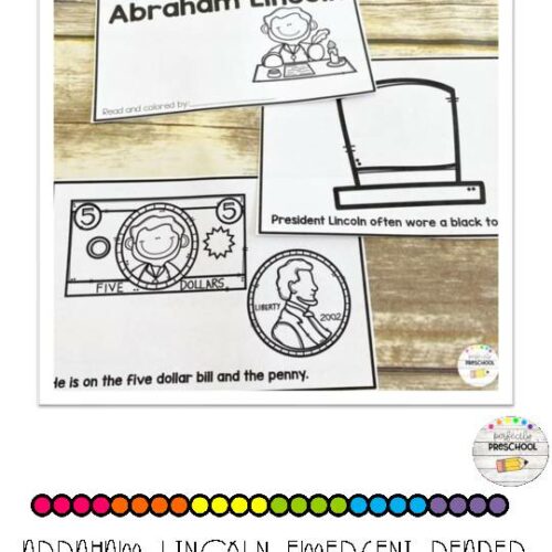 Abraham Lincoln President's Day Emergent Reader for Preschool and Kindergarten's featured image