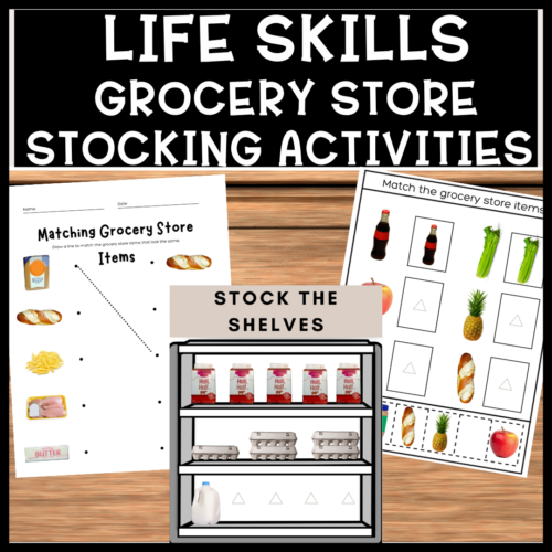 Life Skills Stock the Shelves Activities and Worksheets Grocery Store's featured image