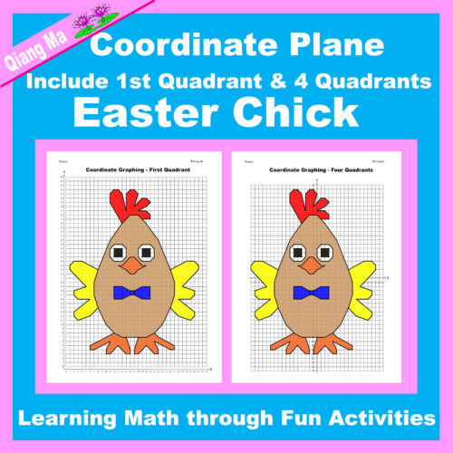 Easter Coordinate Plane Graphing Picture: Easter Chick's featured image