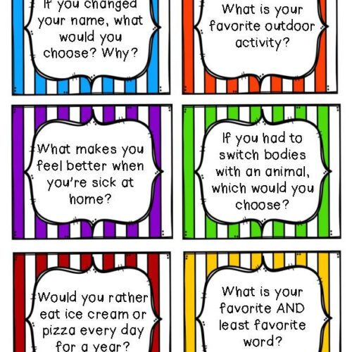 Question Grash 180 Conversation Starters Questions- Morning Meeting Questions of the ...