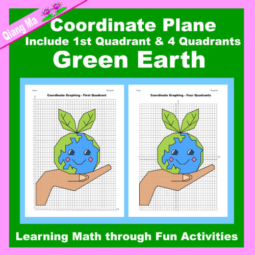 Arbor Day Coordinate Plane Graphing Picture: Green Earth's featured image