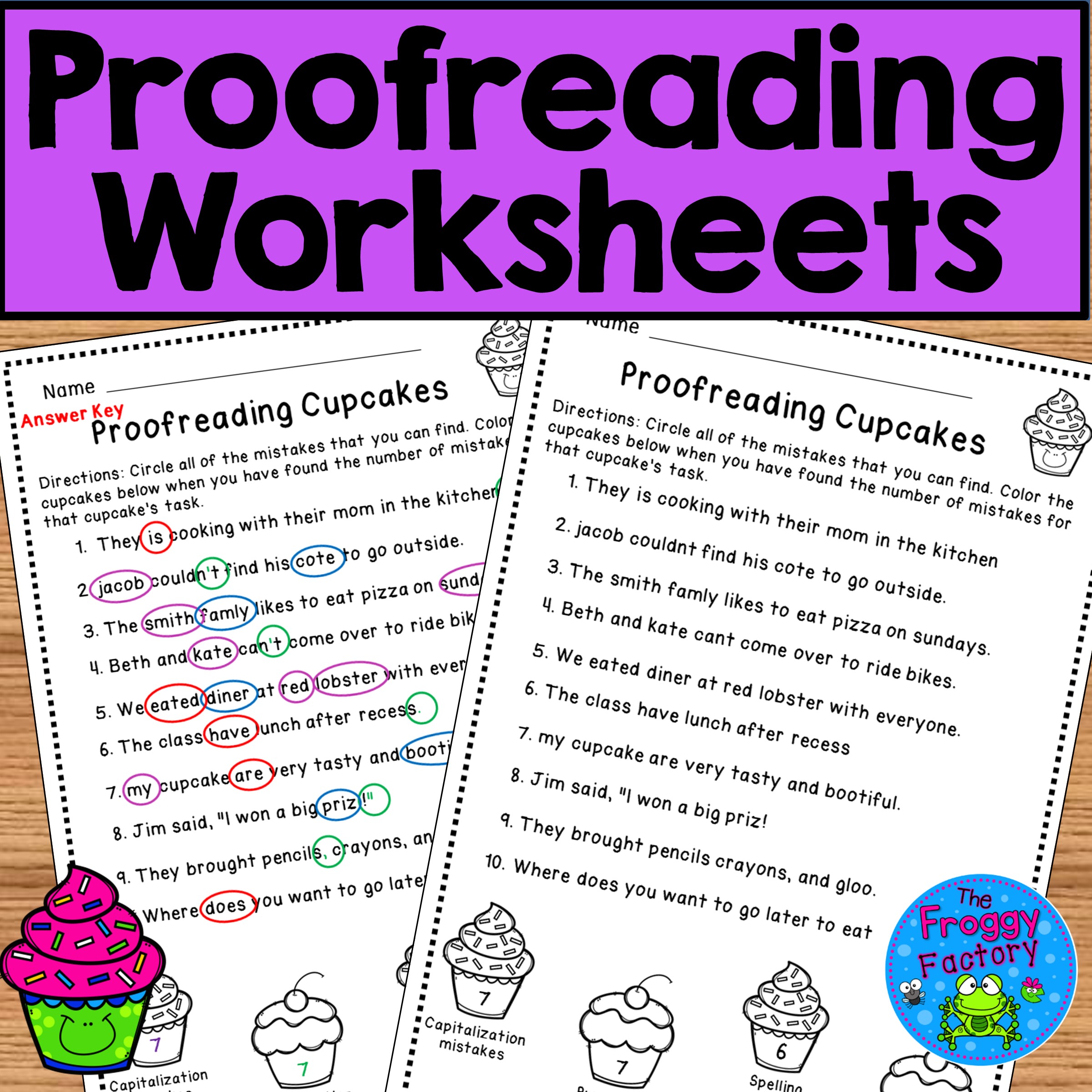 Øl Græder Udførelse Proofreading Worksheets Editing Practice - Classful
