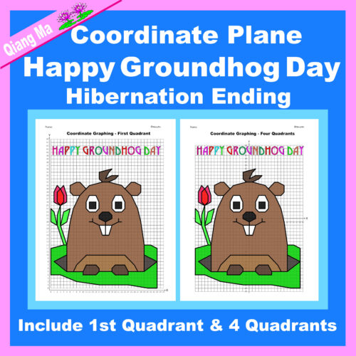 Groundhog Day Coordinate Plane Graphing Picture: Hibernation Ending's featured image