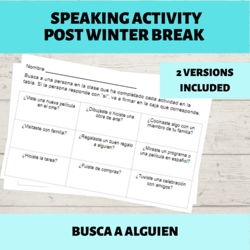 Busca a alguien - Spanish POST WINTER BREAK interpersonal speaking activity's featured image