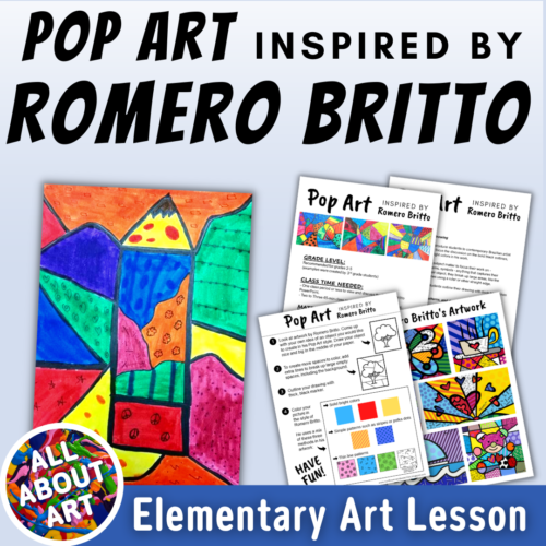 Romero Britto Pop Art Lesson - Artist Inspired Art Project's featured image