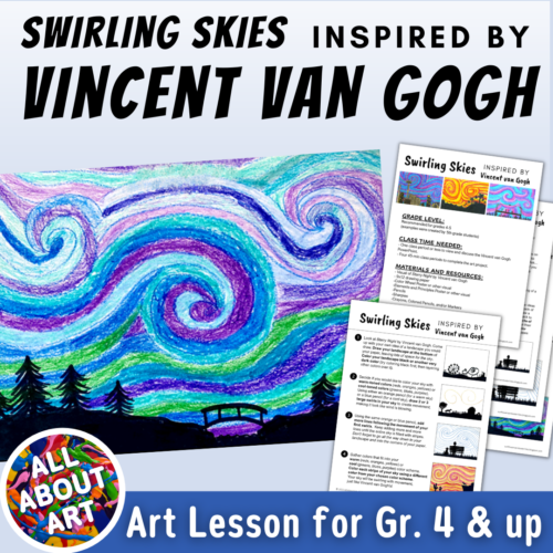 Vincent van Gogh Starry Night Art Lesson - Artist Inspired Art Project's featured image