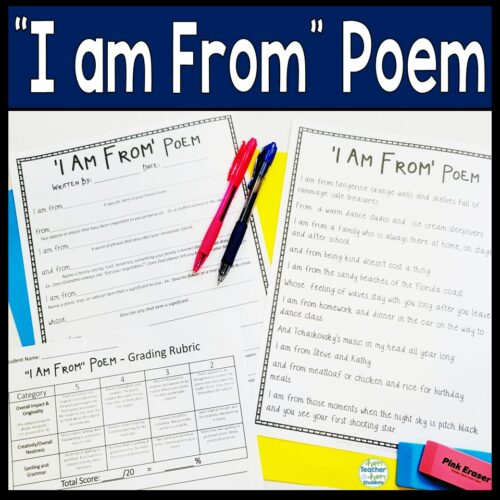 I Am Poem - I Am From Poem: Template, Example Poem & Grading Rubric (Bio Poem)'s featured image