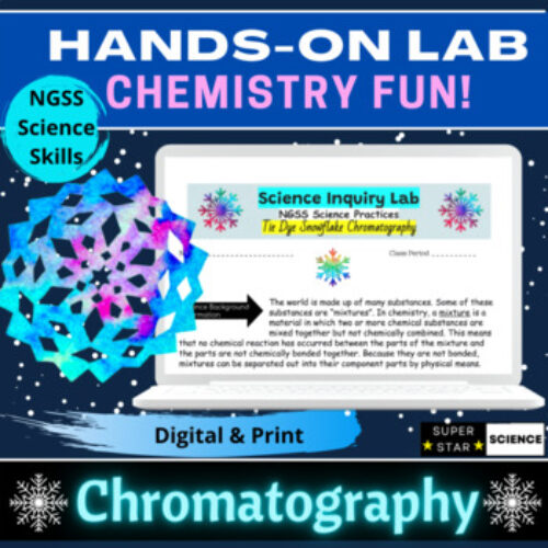 Winter Science STEM Activity Snowflake Chromatography Lab Hands On NGSS's featured image