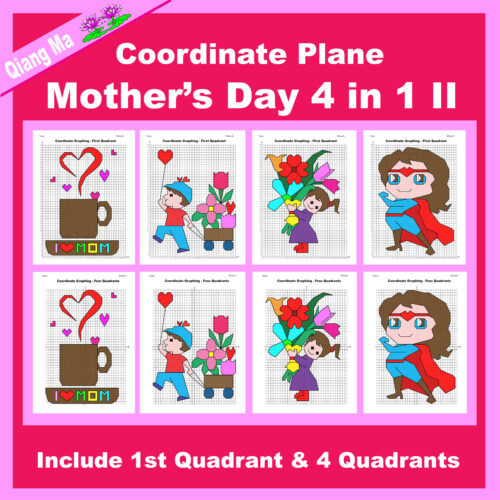 Mother's Day Coordinate Graphing Picture: Mother's Day Bundle 4 in 1 II's featured image