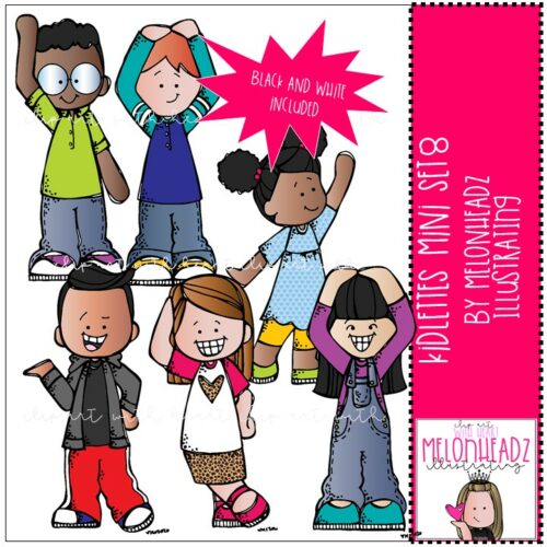 Kidlettes clipart - Mini set 8 - by Melonheadz Illustrating's featured image