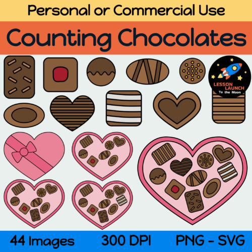 Valentine's Day Chocolates (Counting Candy) - Clipart's featured image
